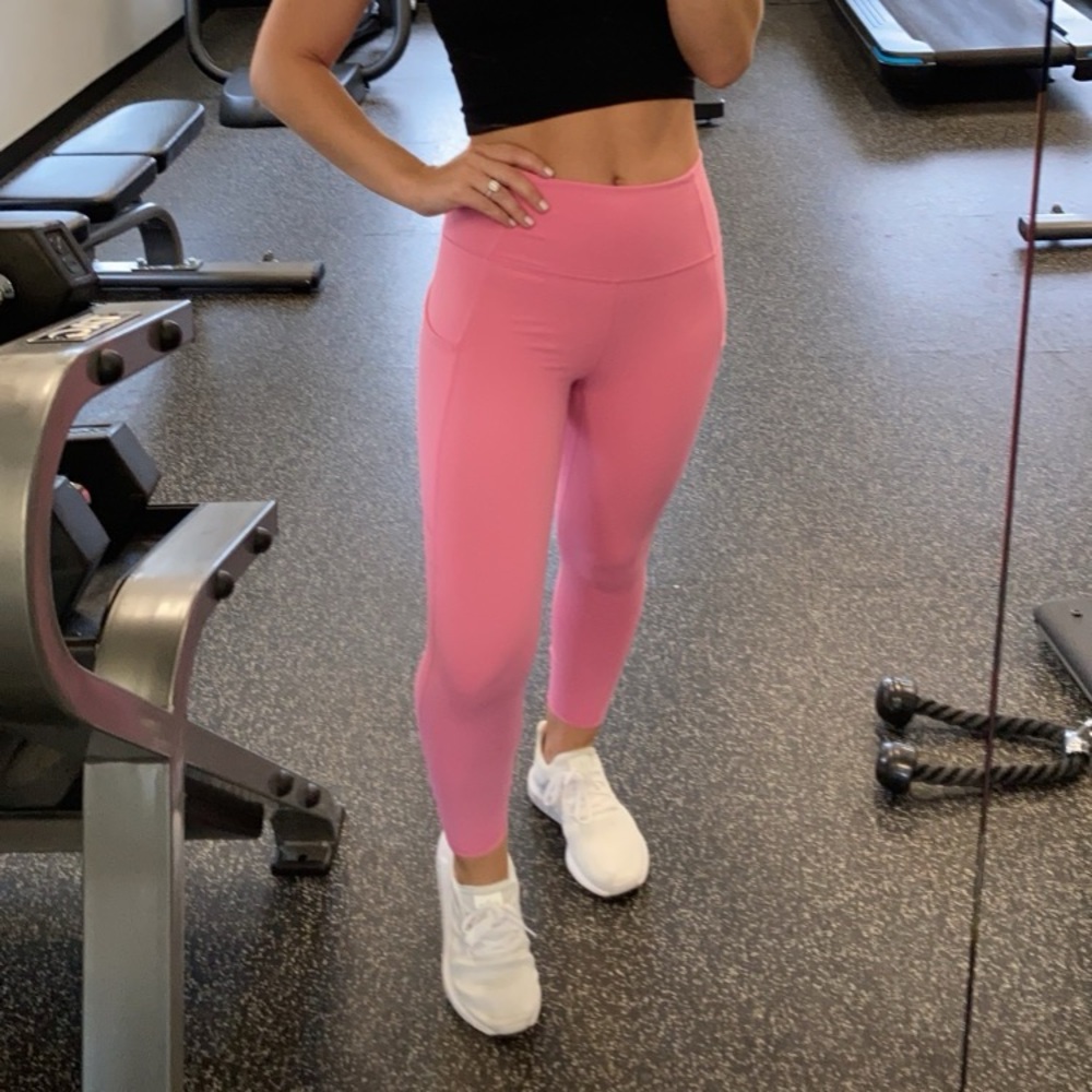 Pink High-Waisted Leggings
